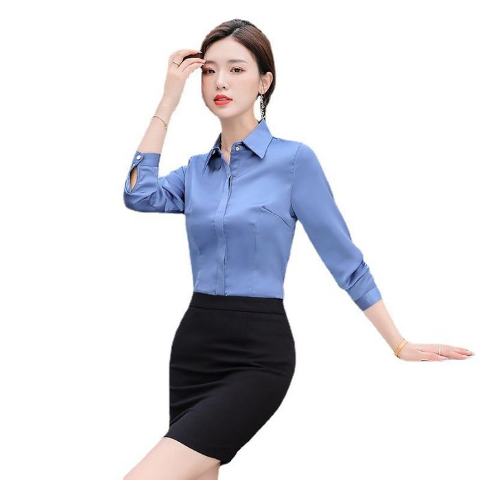 レディースシャツブラウス 6色選び オフェス服 面接 フォーマルシャツ仕事ビジネスOL スーツシャツ 春夏 