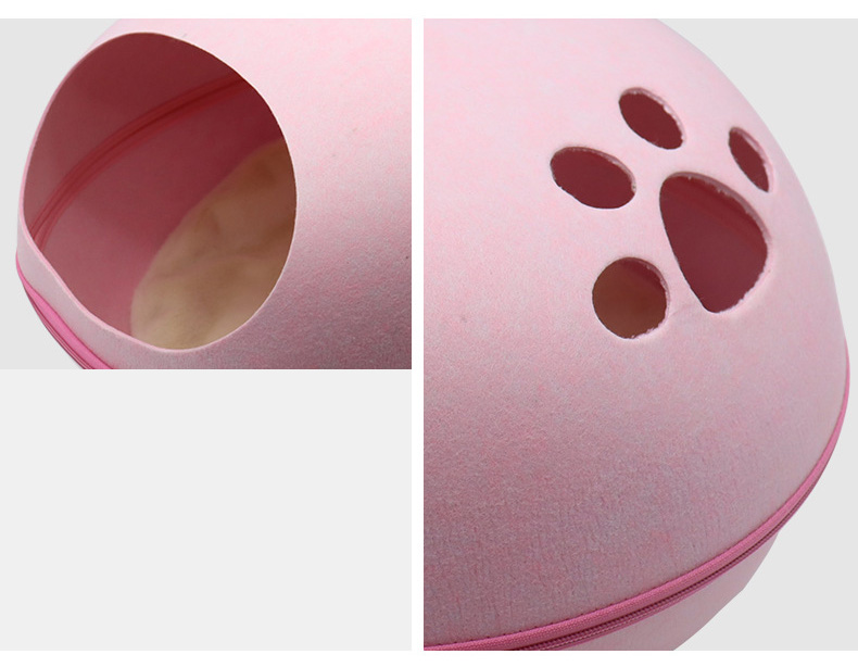 キャットハウス 洗える フエルト ペットベット ペットハウス ペット まゆ型 犬 冬 ペット用ベッドドーム型 ねこ 猫 卵型 ネコ 可愛い 2WAYペット用 ベッド 