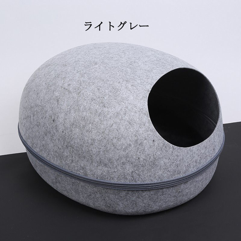 キャットハウス 洗える フエルト ペットベット ペットハウス ペット まゆ型 犬 冬 ペット用ベッドドーム型 ねこ 猫 卵型 ネコ 可愛い 2WAYペット用 ベッド 