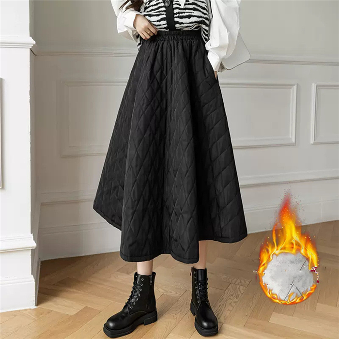 中綿スカート レディース ボロングスカート ロング ミモレ丈 膝下 可愛い キルティング 冬 秋 ゆったり ひざ下 撥水 40代 きれいめ 大きいサイズ 
