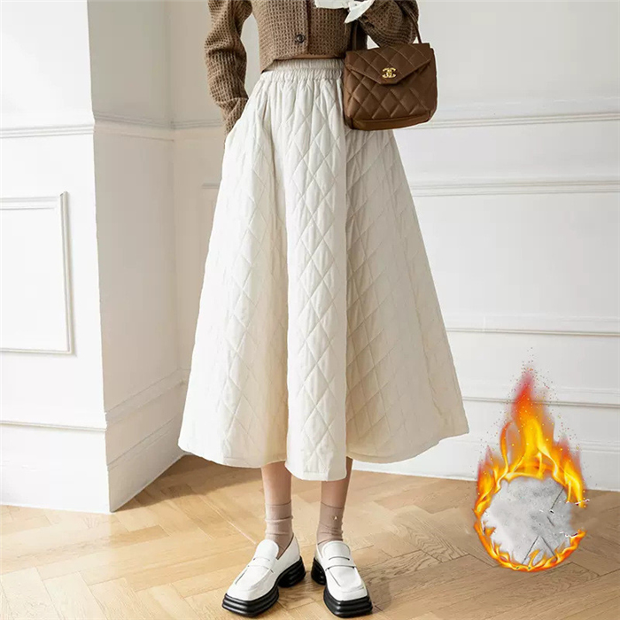 中綿スカート レディース ボロングスカート ロング ミモレ丈 膝下 可愛い キルティング 冬 秋 ゆったり ひざ下 撥水 40代 きれいめ 大きいサイズ 