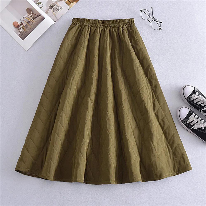 中綿スカート レディース ボロングスカート ロング ミモレ丈 膝下 可愛い キルティング 冬 秋 ゆったり ひざ下 撥水 40代 きれいめ 大きいサイズ 