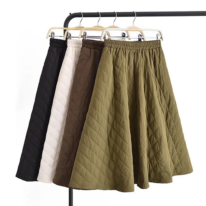 中綿スカート レディース ボロングスカート ロング ミモレ丈 膝下 可愛い キルティング 冬 秋 ゆったり ひざ下 撥水 40代 きれいめ 大きいサイズ 