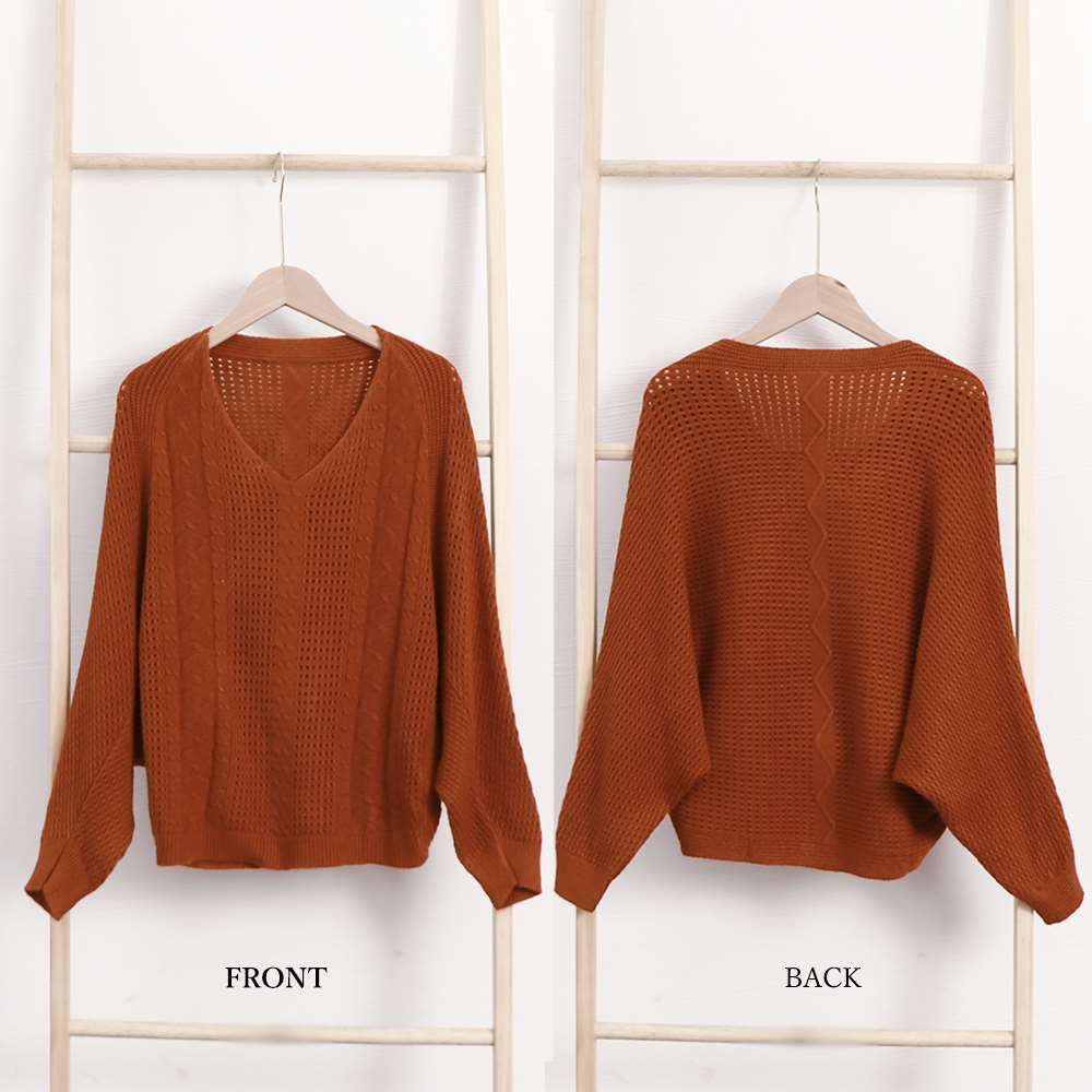 ニット トップス レディース 体型カバー  