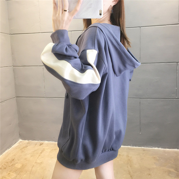 ジップアップ レディース アウター トップス フード付き ゆったり カジュアル バイ着回し スウェット 長袖ファッション 