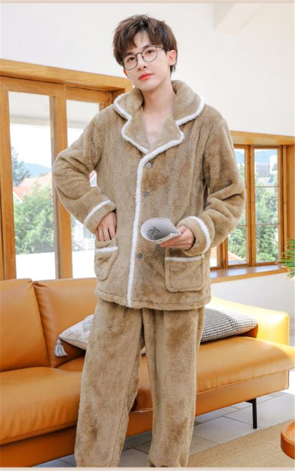 パジャマ メンズ 冬 暖かい ふわふわ 柔らかい ルームウェア もこもこ あったか 長袖 前開き 部屋着 プレゼント 秋冬 お揃い 上下セット 誕生日 