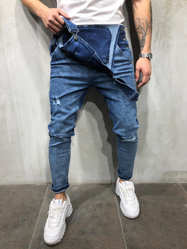 オーバーオール サロペット メンズ パンツ デニムパンツ ダメージ加工 オールインワン アウトドア おしゃれ アメカジ きれいめ 春物 デニムパンツ 秋冬 