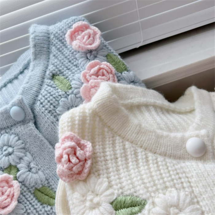 ニットセーターレディース きれいめ 長袖 ニットソー 大人 カジュアル フラワー 可愛い 花 着やせ ニットリブニットトップス おしゃれ セーター 