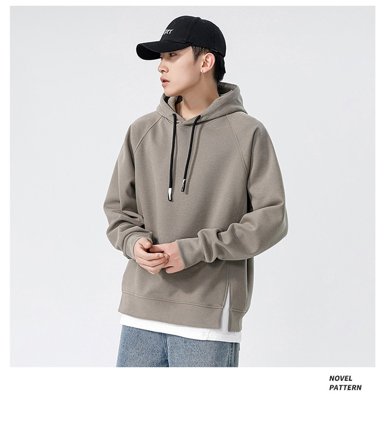 プルオーバーメンズ 長袖 フード付き フェイクレイヤードデザイン 重ね着風 カジュアル 運動 スポーツ おしゃれ トップス お兄系 
