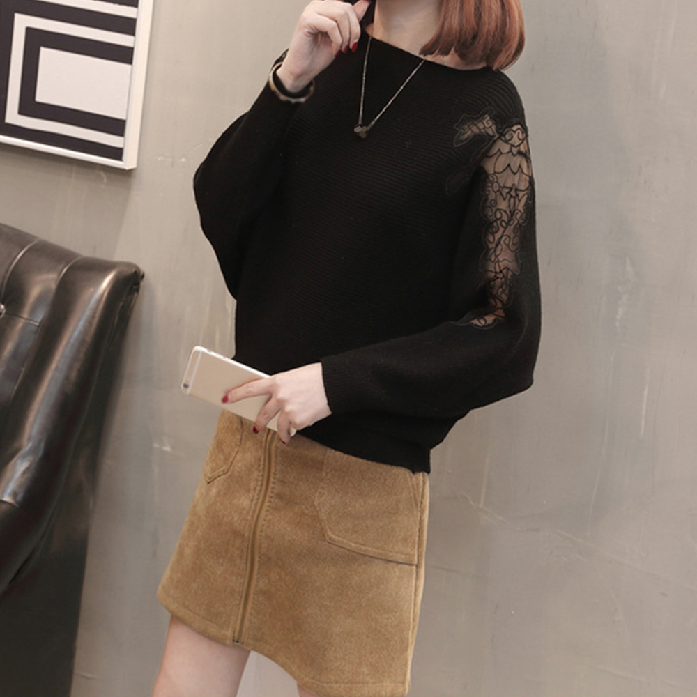 ドルマンニットトップス ボートネック上品 。可  