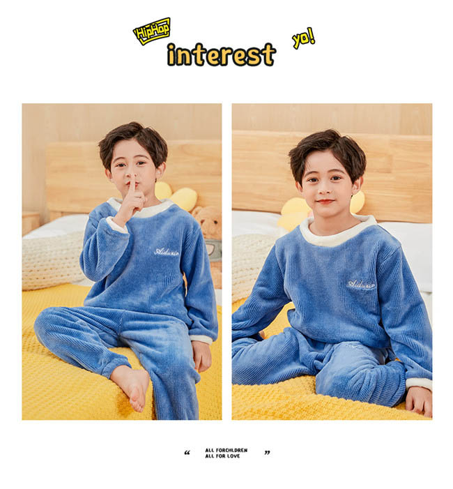 ルームウェア キッズパジャマ もこもこ 上下セット 男の子 ナイトウェア プレゼント 冬 起毛 おしゃれ 可愛い 誕生日 部屋着 長袖 韓国 