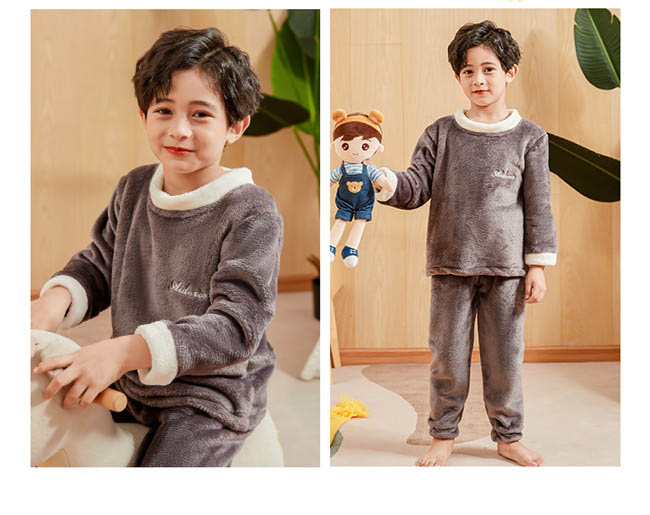 ルームウェア キッズパジャマ もこもこ 上下セット 男の子 ナイトウェア プレゼント 冬 起毛 おしゃれ 可愛い 誕生日 部屋着 長袖 韓国 