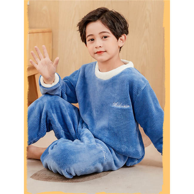 ルームウェア キッズパジャマ もこもこ 上下セット 男の子 ナイトウェア プレゼント 冬 起毛 おしゃれ 可愛い 誕生日 部屋着 長袖 韓国 