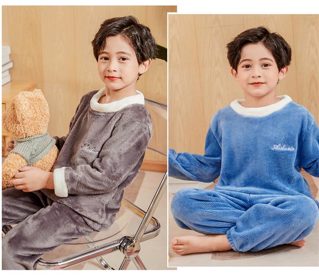 ルームウェア キッズパジャマ もこもこ 上下セット 男の子 ナイトウェア プレゼント 冬 起毛 おしゃれ 可愛い 誕生日 部屋着 長袖 韓国 