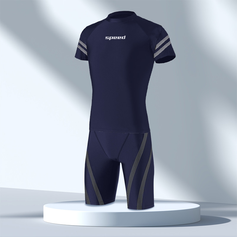 水着 競泳水着 メンズ 半袖ラッシュガード ショートパンツ スイムウェア 水泳 ボーイズ 2点セット 速乾 