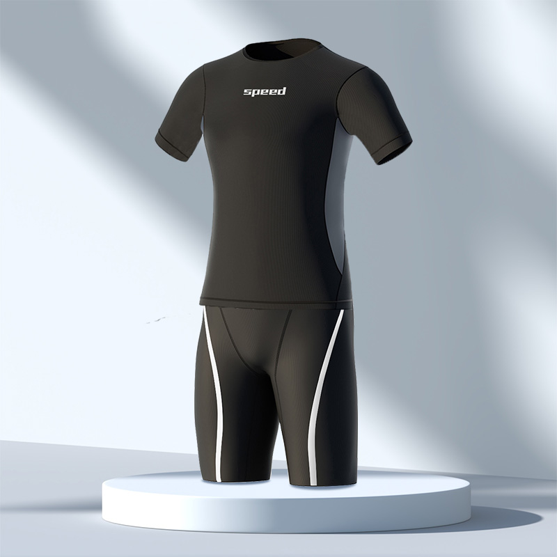 水着 競泳水着 メンズ 半袖ラッシュガード ショートパンツ スイムウェア 水泳 ボーイズ 2点セット 速乾 