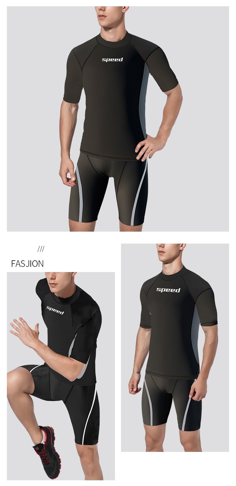 水着 競泳水着 メンズ 半袖ラッシュガード ショートパンツ スイムウェア 水泳 ボーイズ 2点セット 速乾 