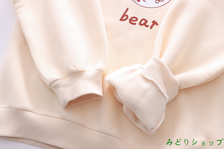 トレーナー 裏起毛 裏ボア 熊くま 風船 長袖 レディース 森ガール 