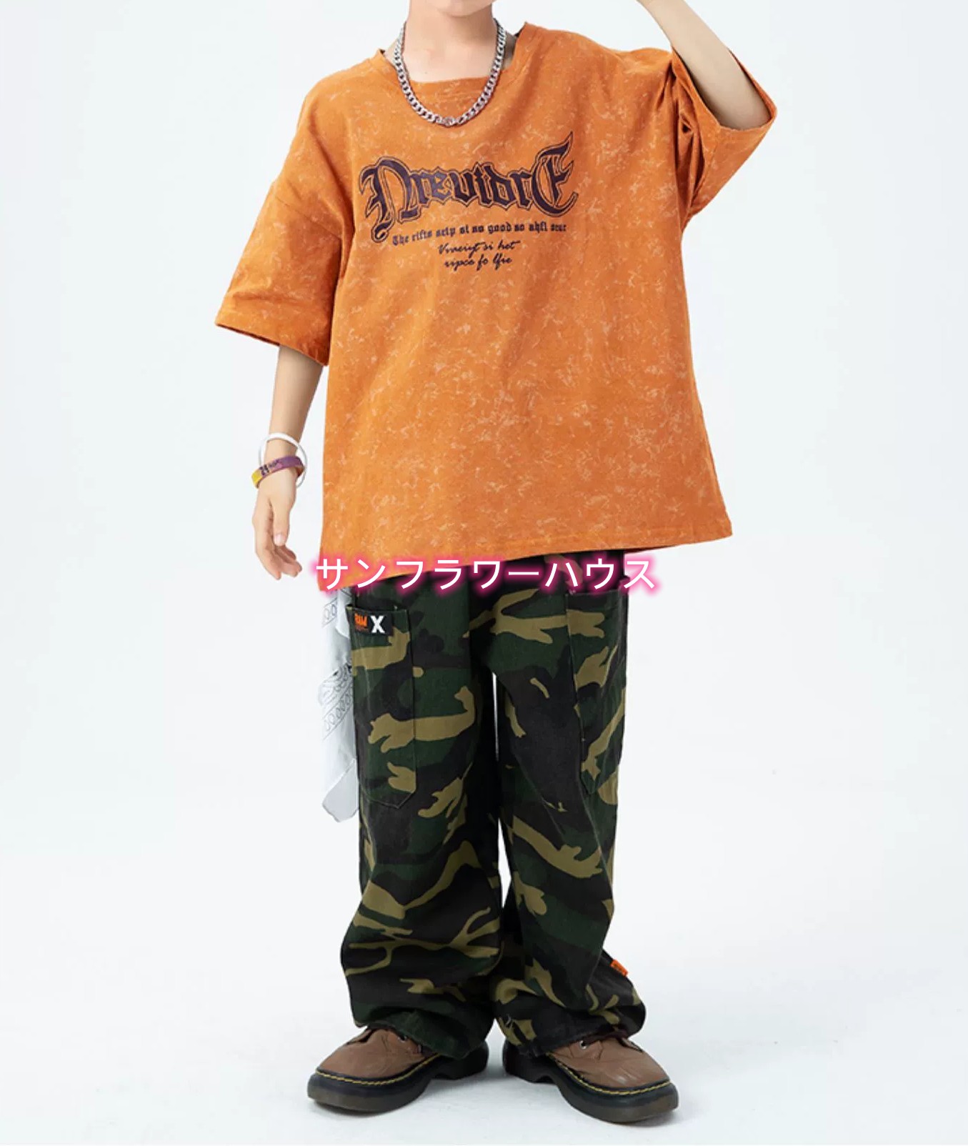 トップス キッズダンス衣装 セットアップ ヒップホップ 衣装 韓国 半袖 Tシャツ 男の子 カーゴパンツ チアガール 女の子 ダンス 子供 ダンスウェア 