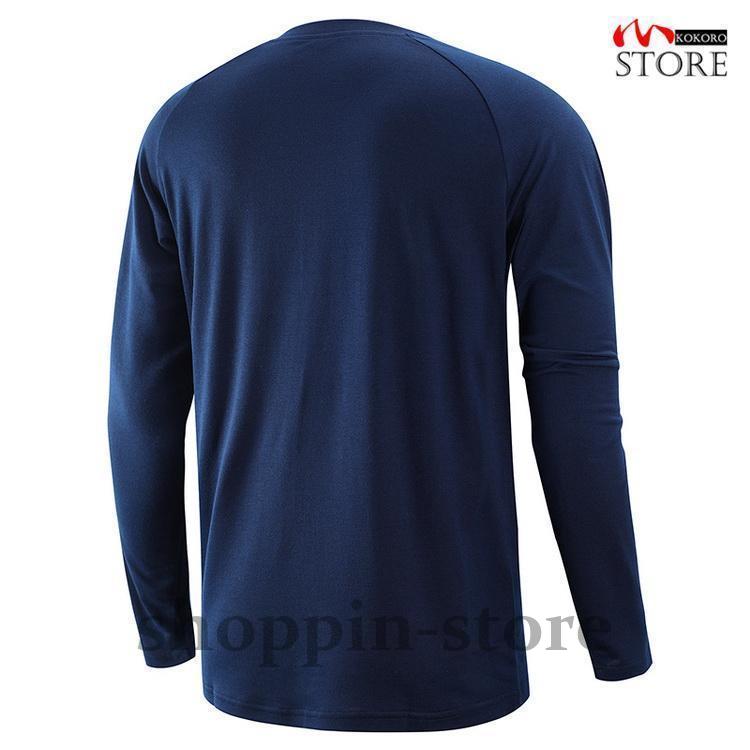 ロンT メンズ 大きいサイズ 長袖Tシャツ トップス ボタン付き 綿混 夏物 Tシャツ クルーネック ティーシャツ 