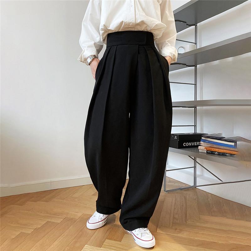 チノパン ワイドパンツ プリーツ テーパードパンツ レディース マジックテープ ズボン イージーパンツ カジュアル 春夏 秋 ロング ゆったり パンツ 