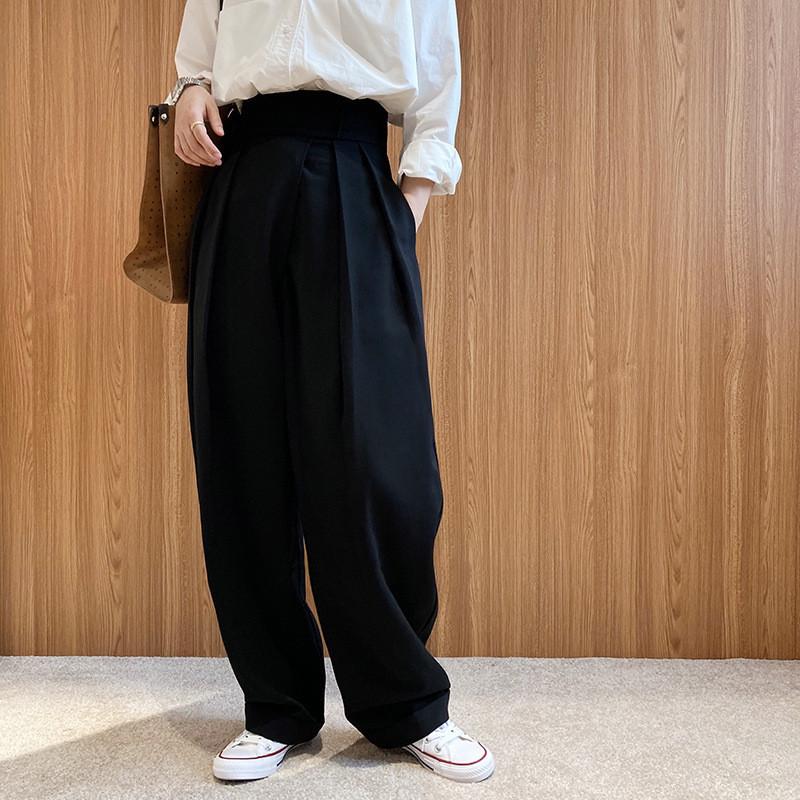 チノパン ワイドパンツ プリーツ テーパードパンツ レディース マジックテープ ズボン イージーパンツ カジュアル 春夏 秋 ロング ゆったり パンツ 