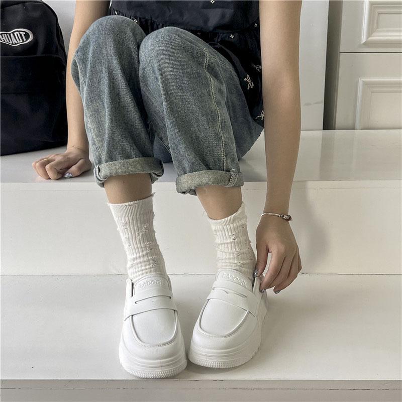 ローファー レディース スリッポン 厚底 柔らかいソール 痛くない 走れる 衝撃吸収 美脚 日常着用 歩きやすい 通勤 滑り止め モカシン 