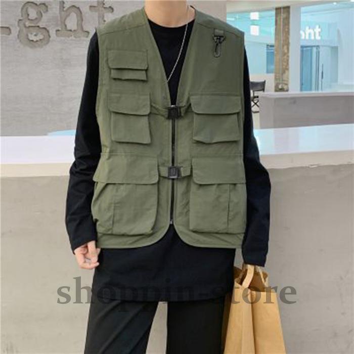 ベスト メンズ レディース トップス フィッシングベスト 多ポケット 男女兼用 多機能ベスト キャンプ 登山 山登りカジュアル 釣り 