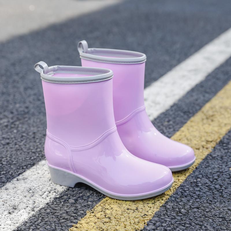 レインブーツ レインレディース ミドル丈 母の日 ショートブーツ 完全防水 滑らない 通勤 かわいい 通学 雨の日 靴 梅雨 軽量 仕事 雨靴 