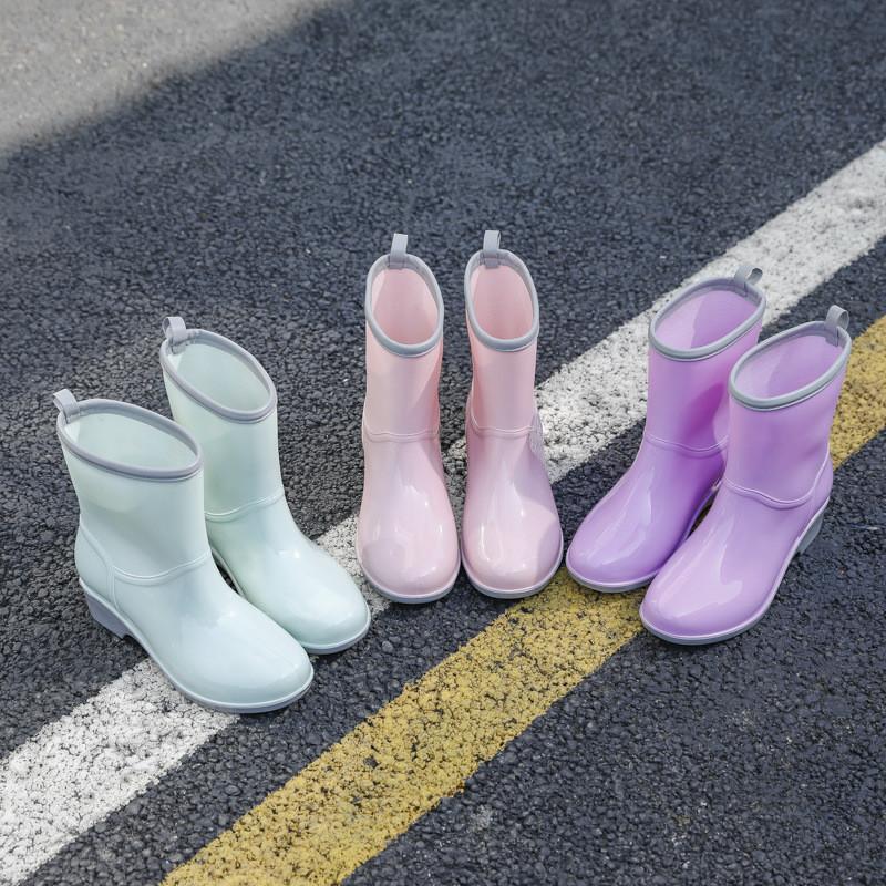 レインブーツ レインレディース ミドル丈 母の日 ショートブーツ 完全防水 滑らない 通勤 かわいい 通学 雨の日 靴 梅雨 軽量 仕事 雨靴 