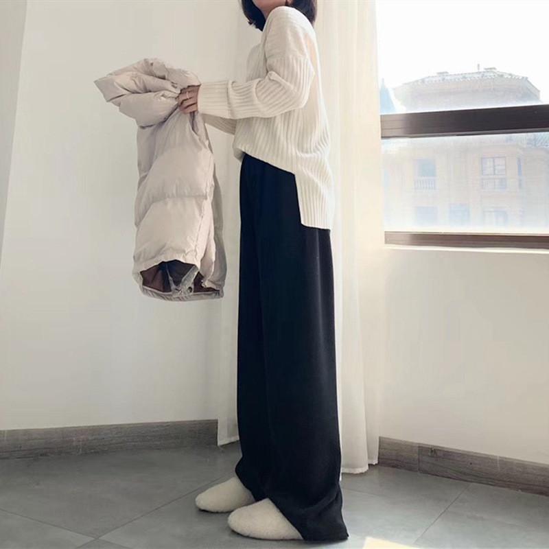 チノパン ワイドパンツ ニット マキシ丈 レディース パンツ ボゆったり イージーパンツ ズボン 夏 カジュアル ロング 春 冬体型カバー 秋 