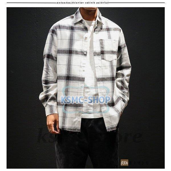 ネルシャツ カジュアルシャツ メンズシャツ メンズ シャツ 長袖 チェック トップス 長袖シャツ スリムシャツ 