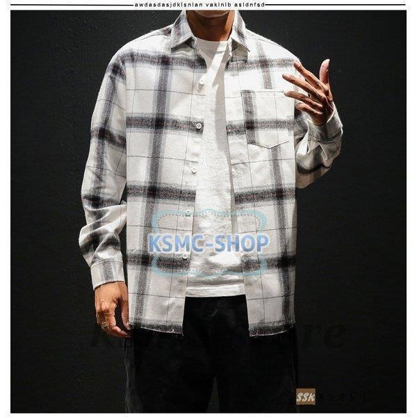 ネルシャツ カジュアルシャツ メンズシャツ メンズ シャツ 長袖 チェック トップス 長袖シャツ スリムシャツ 