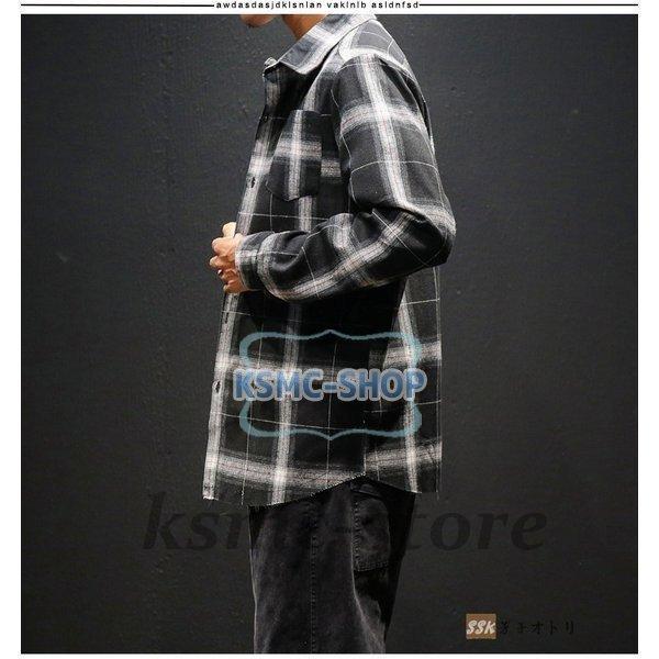 ネルシャツ カジュアルシャツ メンズシャツ メンズ シャツ 長袖 チェック トップス 長袖シャツ スリムシャツ 