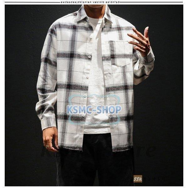 ネルシャツ カジュアルシャツ メンズシャツ メンズ シャツ 長袖 チェック トップス 長袖シャツ スリムシャツ 