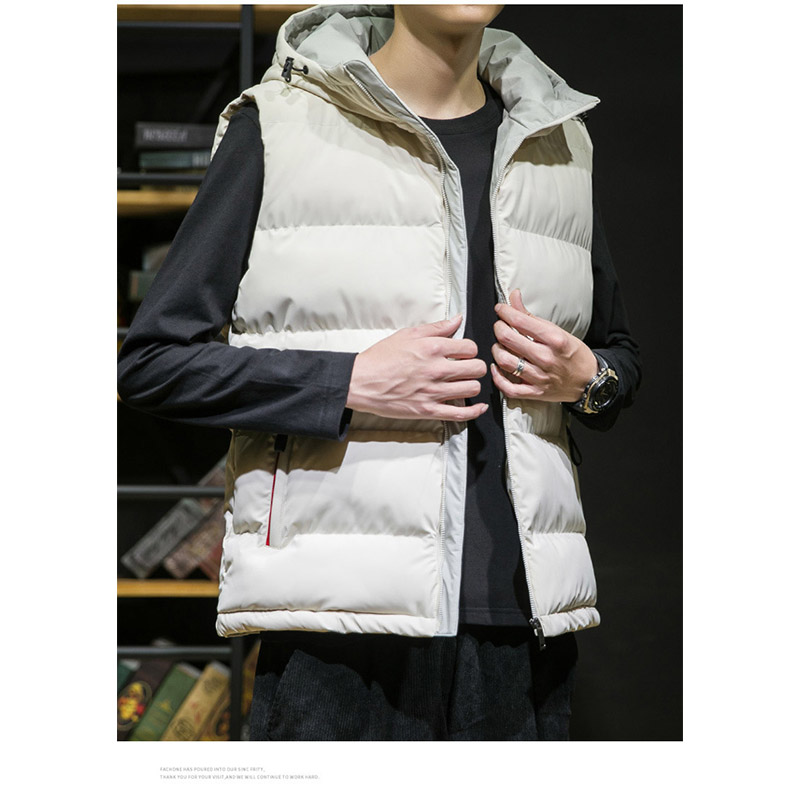 ダウンベスト メンズ 軽量 ジップアップインナーダウン中綿ベスト 大きいサイズ 秋冬服 暖かい 通学 防寒着 作業 アウター フード付き ポケット 通勤 部屋着 