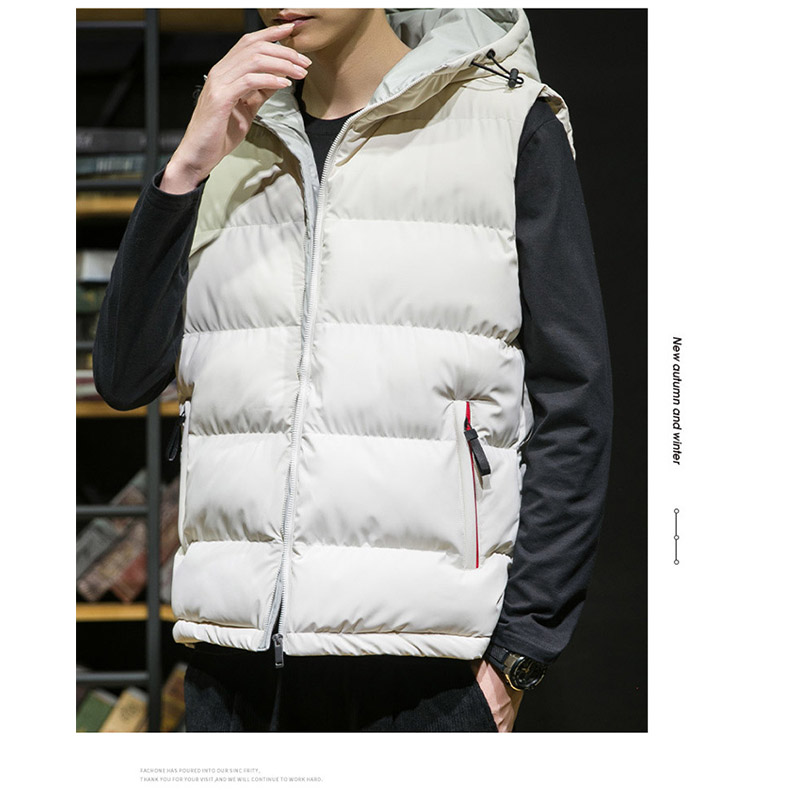 ダウンベスト メンズ 軽量 ジップアップインナーダウン中綿ベスト 大きいサイズ 秋冬服 暖かい 通学 防寒着 作業 アウター フード付き ポケット 通勤 部屋着 
