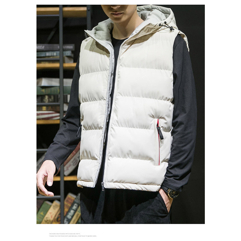 ダウンベスト メンズ 軽量 ジップアップインナーダウン中綿ベスト 大きいサイズ 秋冬服 暖かい 通学 防寒着 作業 アウター フード付き ポケット 通勤 部屋着 