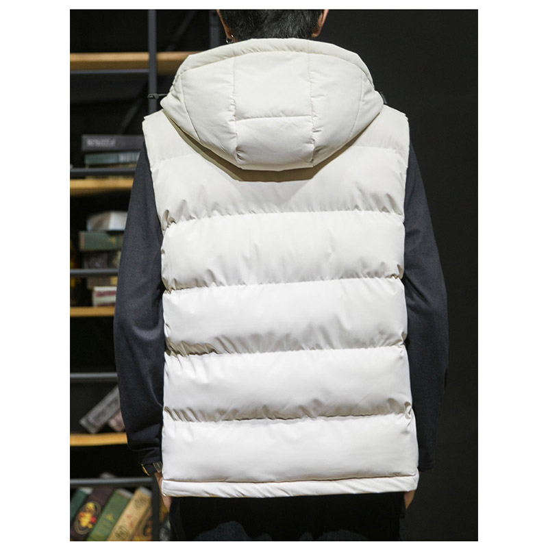 ダウンベスト メンズ 軽量 ジップアップインナーダウン中綿ベスト 大きいサイズ 秋冬服 暖かい 通学 防寒着 作業 アウター フード付き ポケット 通勤 部屋着 