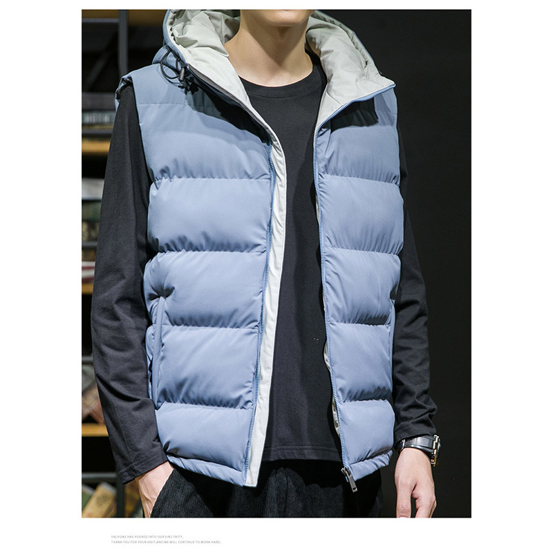 ダウンベスト メンズ 軽量 ジップアップインナーダウン中綿ベスト 大きいサイズ 秋冬服 暖かい 通学 防寒着 作業 アウター フード付き ポケット 通勤 部屋着 