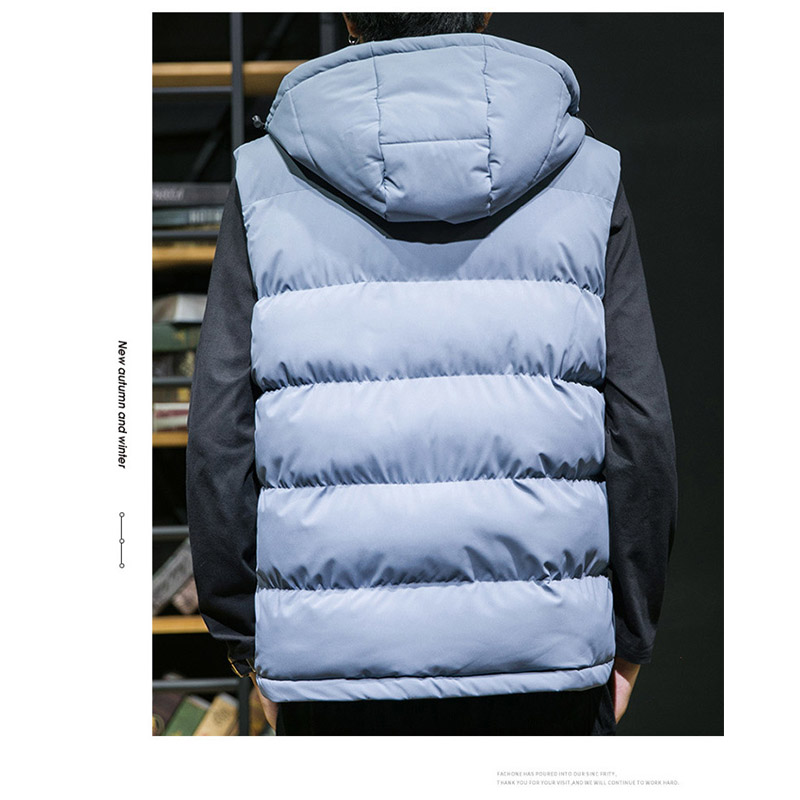 ダウンベスト メンズ 軽量 ジップアップインナーダウン中綿ベスト 大きいサイズ 秋冬服 暖かい 通学 防寒着 作業 アウター フード付き ポケット 通勤 部屋着 