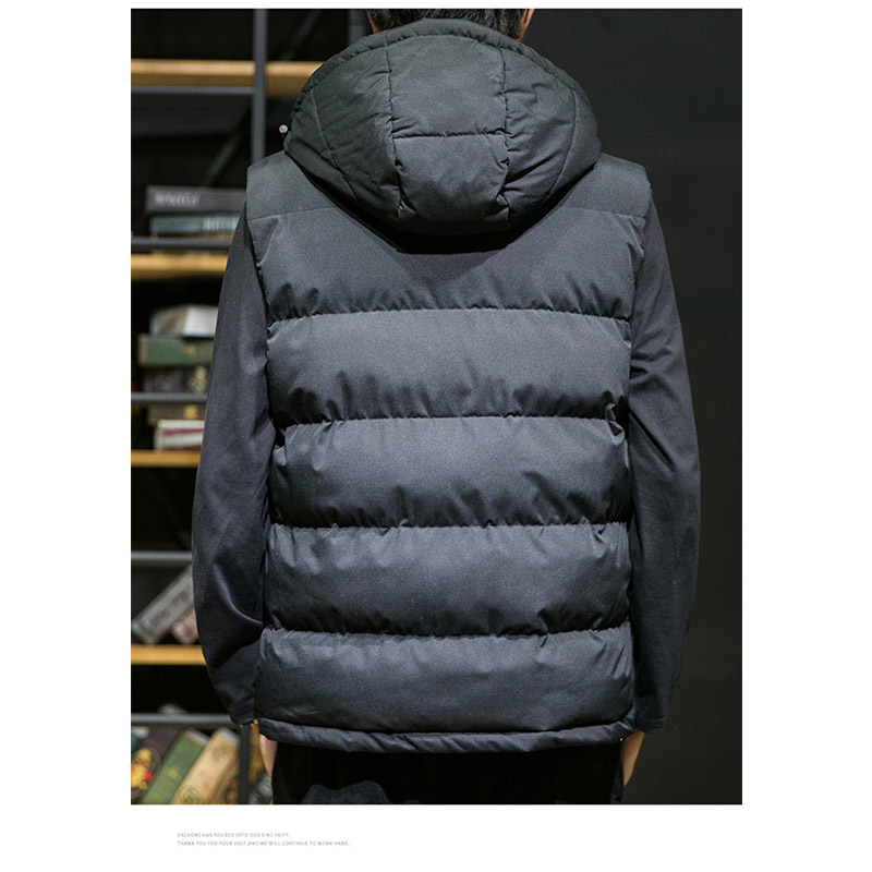 ダウンベスト メンズ 軽量 ジップアップインナーダウン中綿ベスト 大きいサイズ 秋冬服 暖かい 通学 防寒着 作業 アウター フード付き ポケット 通勤 部屋着 