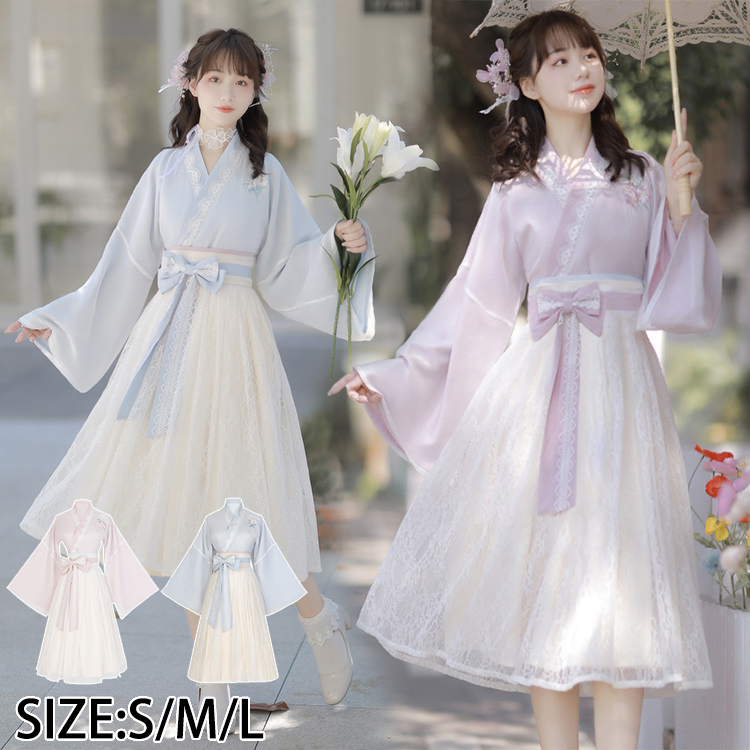 レディース ワンピース ワンピ コスチューム風 リボン 膝丈 イベント かわいい 個性的 おしゃれ パーティー 