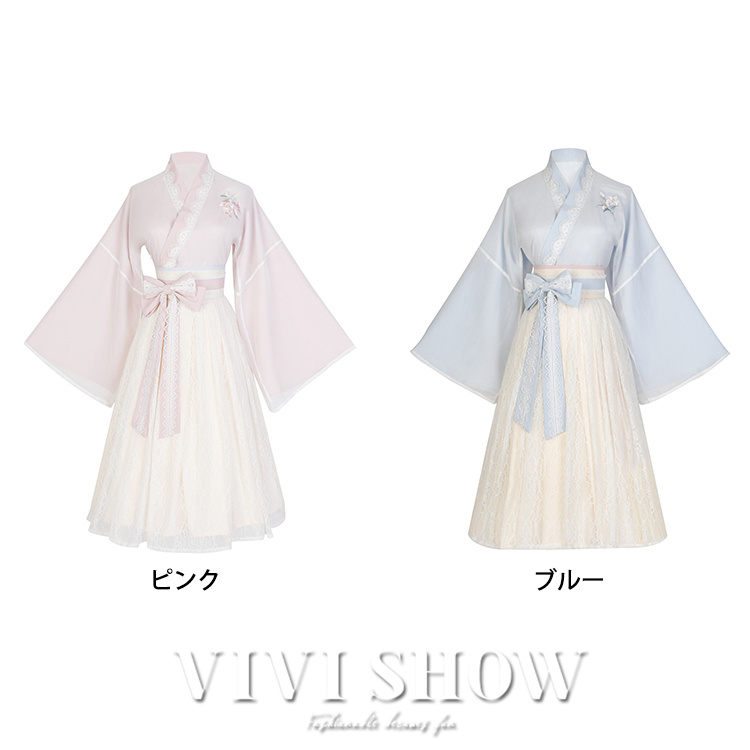 レディース ワンピース ワンピ コスチューム風 リボン 膝丈 イベント かわいい 個性的 おしゃれ パーティー 