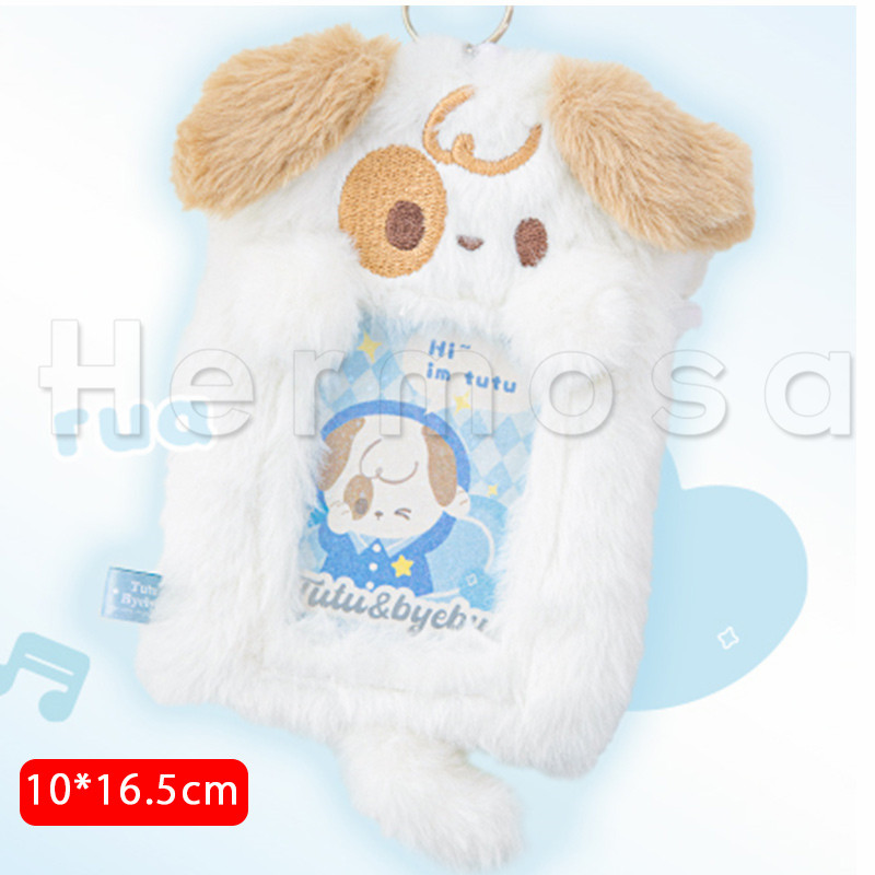 定期入れ パスケース フック付き ふわふわ 犬 動物 送料無料 アイドルカード ファスナー 社員証 IDカードケース かわいい 子供用 学生カード クリア窓付き 