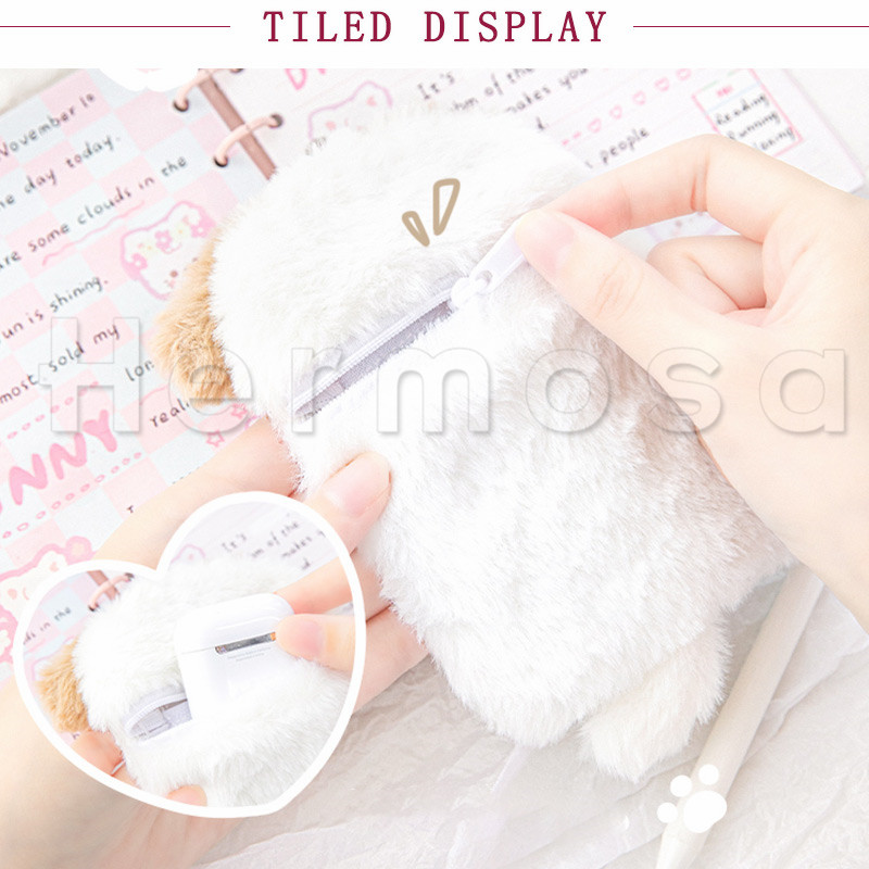 定期入れ パスケース フック付き ふわふわ 犬 動物 送料無料 アイドルカード ファスナー 社員証 IDカードケース かわいい 子供用 学生カード クリア窓付き 
