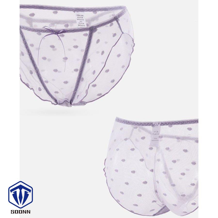 スタンダードショーツ レディース フルバック パンティー 女性下着 パンツ リボン ランジェ 水玉 レース 薄手 おしゃれ 透け感 可愛い シースルー 