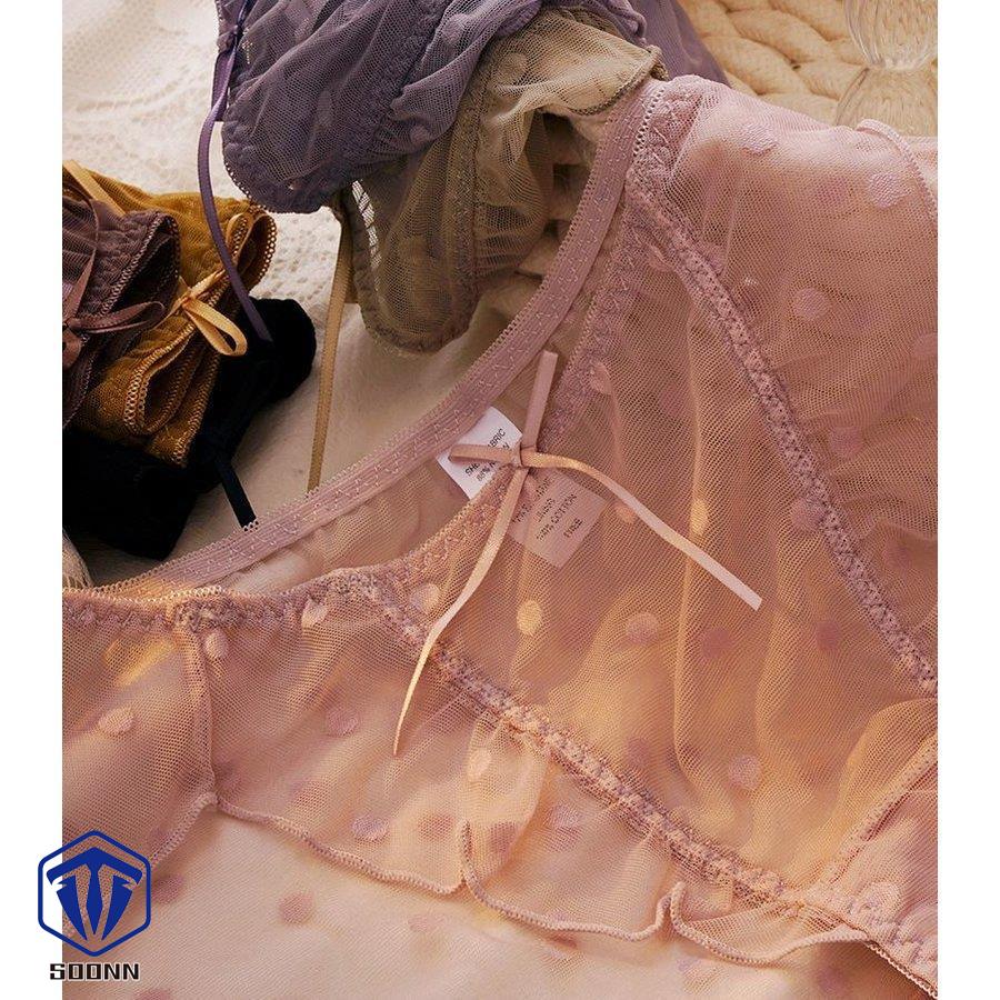 スタンダードショーツ レディース フルバック パンティー 女性下着 パンツ リボン ランジェ 水玉 レース 薄手 おしゃれ 透け感 可愛い シースルー 