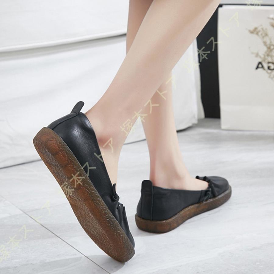 バレエ靴 レディース ぺたんこ パンプス 痛くない 。 幅広 つま先 ラウンドトゥ ローヒール 丸い 低反発 大きいサイズ 柔らかい 疲れないまんまる 