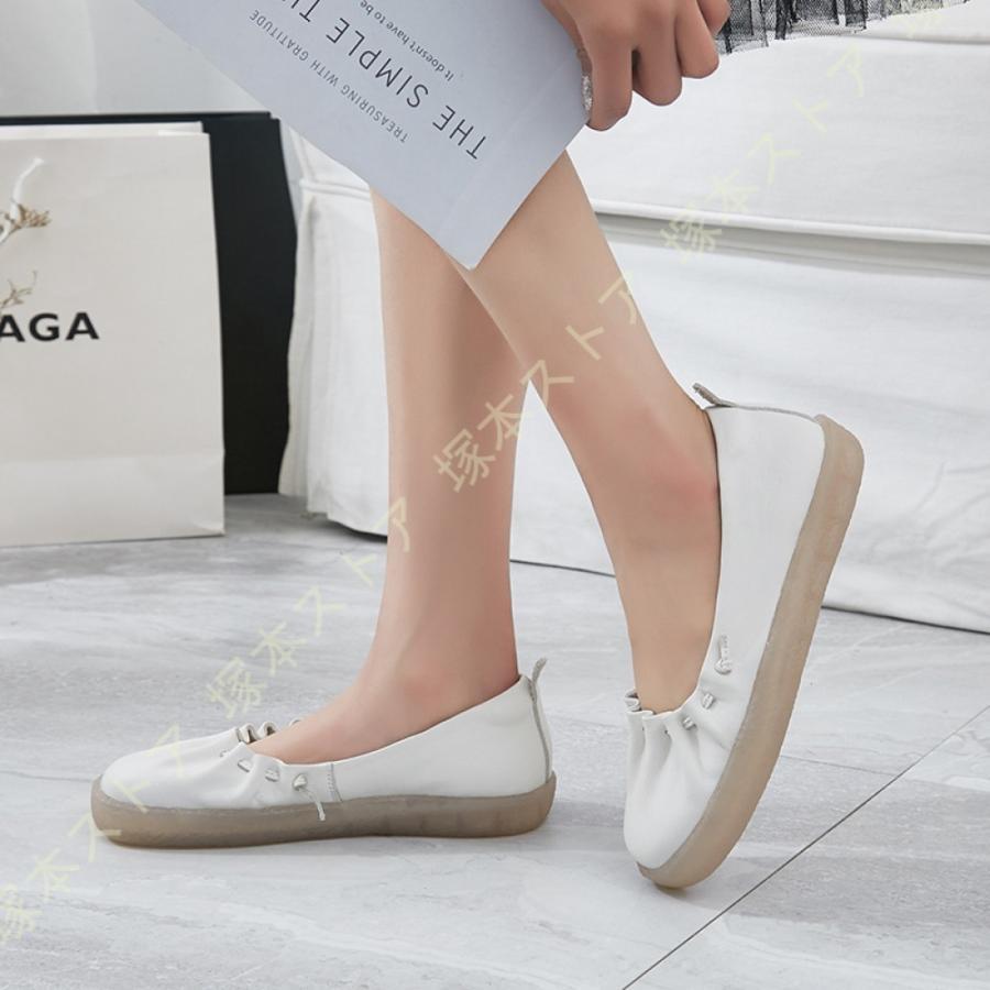 バレエ靴 レディース ぺたんこ パンプス 痛くない 。 幅広 つま先 ラウンドトゥ ローヒール 丸い 低反発 大きいサイズ 柔らかい 疲れないまんまる 